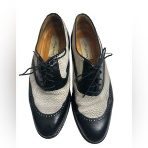 Mezlan black and white men dress shoes size 9
